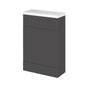 Hudson Reed Fusion WC Unit & Polymarble Top - Compact - Gloss Grey