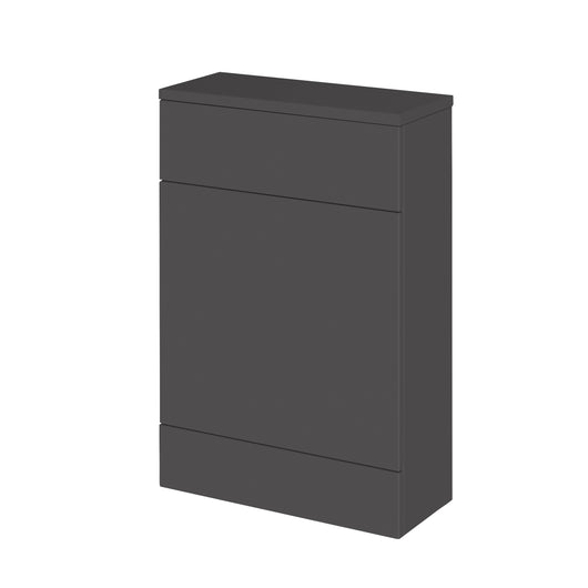  Hudson Reed Fusion 600mm Compact WC Unit & Co-ordinating Top - Gloss Grey