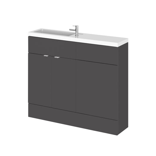  Hudson Reed Fusion 1000mm Combination Vanity & WC Compact - Gloss Grey
