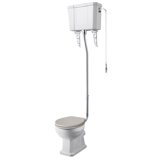  Hudson Reed Richmond Comfort Height High Level WC & Flush Pipe - White