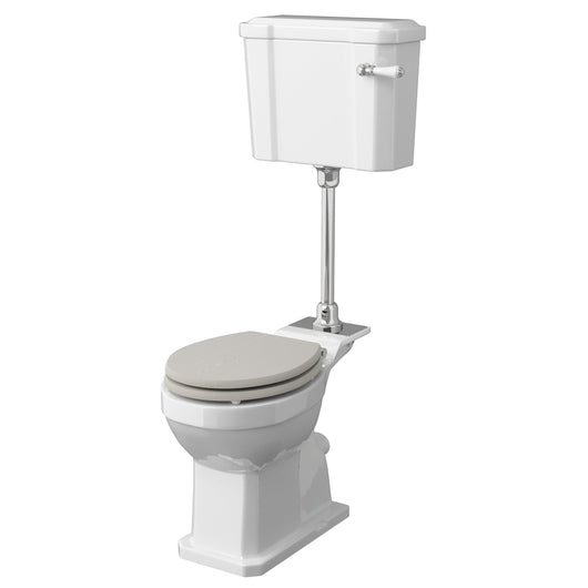  Hudson Reed Richmond Comfort Height Mid Level Pan, Cistern and Flush Pipe Kit - White