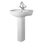 Nuie Melbourne 550mm 1TH Basin & Pedestal - White - welovecouk