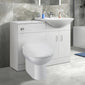Crystalline 1700 P Shaped Vanity Bathroom Suite - welovecouk