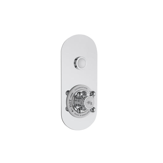  Hudson Reed White Topaz Traditional Push Button Shower Valve (Single Outlet) - Chrome