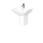 Nuie Asselby 500mm Basin & Semi Pedestal - White