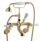 BC Designs Victrion Wall Mounted Lever Bath Shower Mixer - Brushed Gold