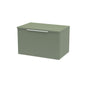 Hudson Reed Fluted 600mm Wall Hung Single Drawer Vanity & Worktop - Satin Green - welovecouk