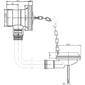 Nuie Retainer Bath Waste & Overflow with Brass Plug & Link Chain