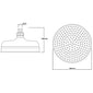 Nuie Tec 300mm Apron Fixed Shower Head