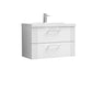 Nuie Deco 800mm Wall Hung 2 Drawer Vanity & Basin 3 - Satin White