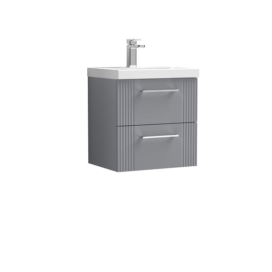  Nuie Deco 500mm Wall Hung 2 Drawer Vanity & Basin 3 - Satin Grey