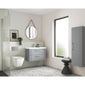 Nuie Deco 600mm Wall Hung 2-Drawer Vanity & Basin 1 - Satin Grey - welovecouk