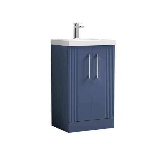  Nuie Deco 500mm Floor Standing 2 Door Vanity & Basin 1 - Satin Blue