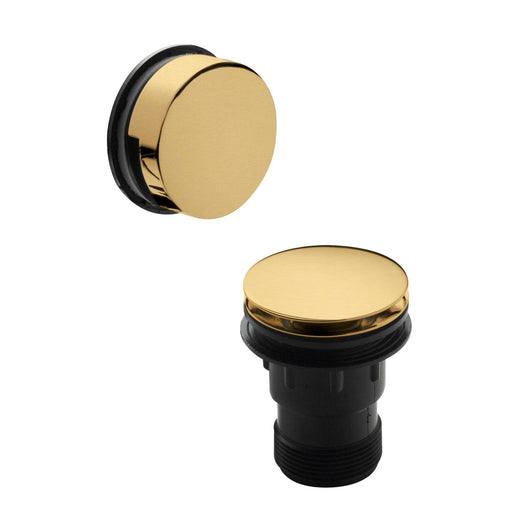  Nuie Push Button Bath Waste - Brushed Brass