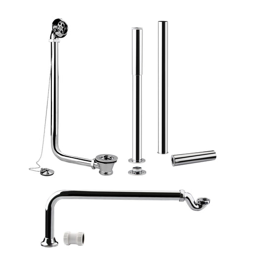  Traditional  Roll Top Bath Pack with Waste, Legs and Trap - Chrome