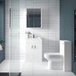 Nuie Eden 600mm Floorstanding 2-Door Vanity Unit & Basin - Gloss White