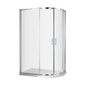 ShowerWorx Lela 1000 x 800mm Offset Quadrant Shower Enclosure with Square Handles - 5mm Glass