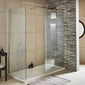 1700 x 800mm Walk-In 8mm Enclosure with Stone Shower Tray Pack
