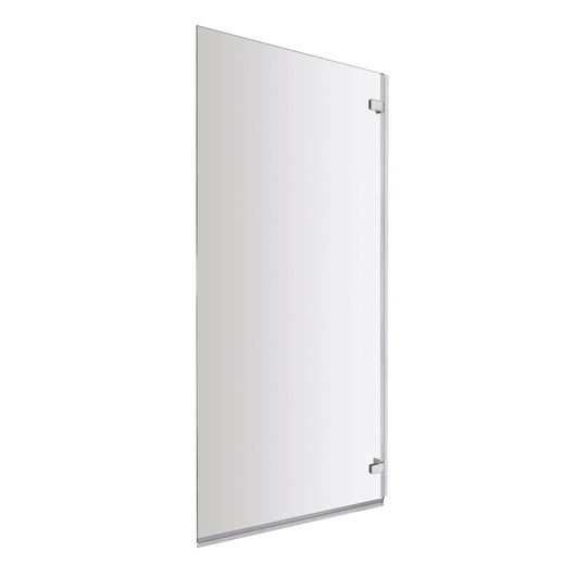  Nuie Ella Square Bath Screen - Satin Chrome