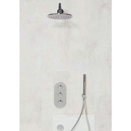  DesignCo Sanctity Minimal Concealed Shower System with Bath Overflow Filler
