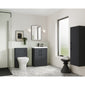 Nuie Deco 600mm Floor Standing 2-Door Vanity & Basin 2 - Satin Anthracite - welovecouk