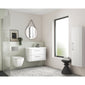 Nuie Deco 800mm Wall Hung 2-Drawer Vanity & Basin 2 - Satin White - welovecouk
