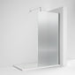 1400 x 900mm Stone Shower Tray & 8mm Screen Pack - Fluted Glass