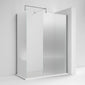 1600 x 800mm Walk-In Stone Shower Tray & 8mm Screen Pack- Fluted Glass