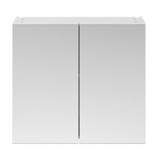  Mantello 800mm Double Door Mirrored Bathroom Cabinet - White