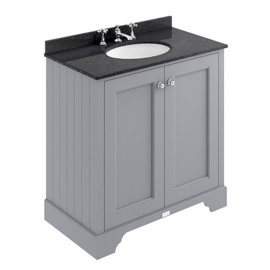  Bayswater 800mm Vanity & Single Bowl Marble Top - Plummet Grey - welovecouk