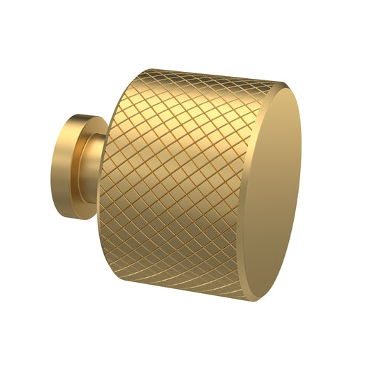  Hudson Reed Indented Round Knob - Brushed Brass - welovecouk