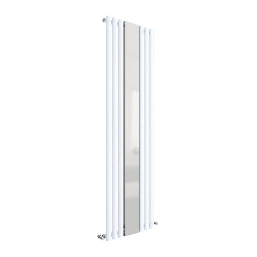  Nuie Revive Single Panel Radiator With Mirror 1800 x 499 - High Gloss White