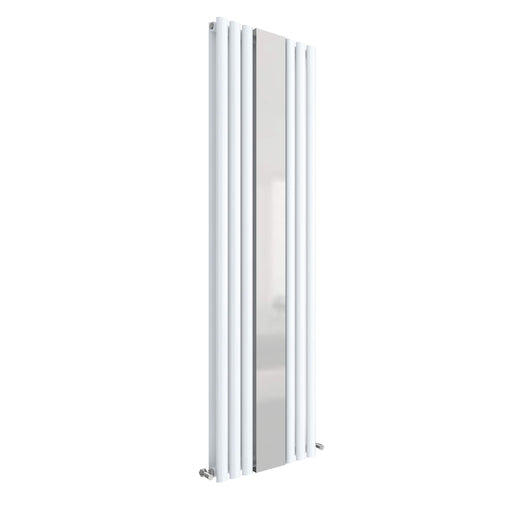  Nuie Revive Double Panel Radiator With Mirror 1800 x 499 - High Gloss White