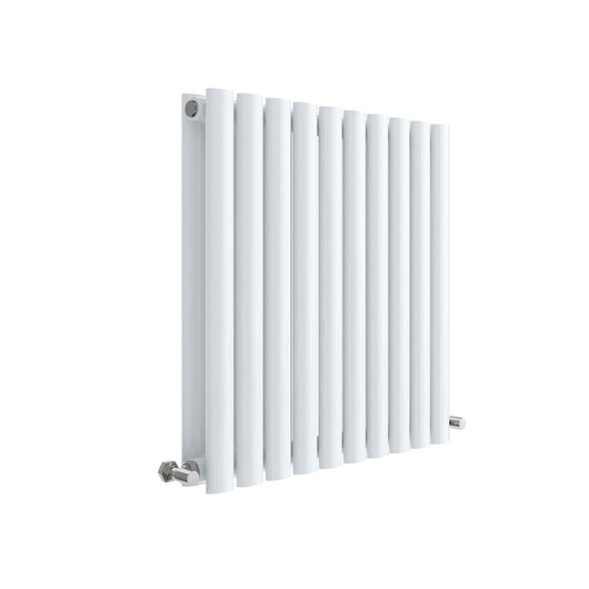  Nuie Revive Horizontal Double Panel Radiator 600 x 586 - High Gloss White