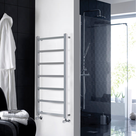  Nuie Eton Heated Towel Rail - Chrome 1200 x 450 - HL375 - welovecouk