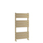 Nuie Piazza Square Flat Towel Radiator 840x500 - Brushed Brass
