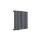 Nuie Sloane Horizontal Single Panel Radiator 600 x 586 - Anthracite