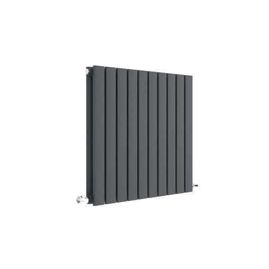  Nuie Sloane Horizontal Double Panel Radiator 600 x 586 - Anthracite