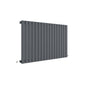 Nuie Sloane Horizontal Single Panel Radiator 600 x 992 - Anthracite