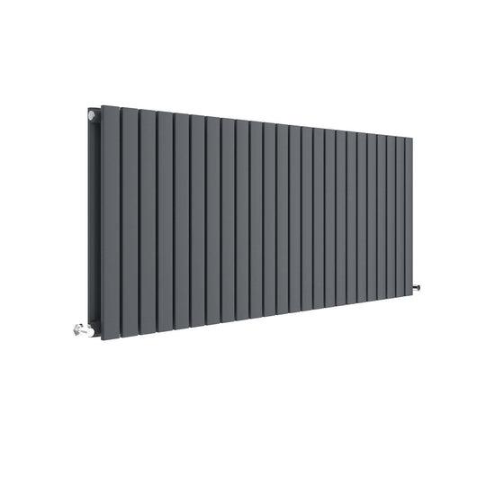  Nuie Sloane Horizontal Double Panel Radiator 600 x 1398 - Anthracite