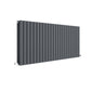 Nuie Sloane Horizontal Double Panel Radiator 600 x 1398 - Anthracite
