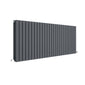 Nuie Sloane Horizontal Double Panel Radiator 600 x 1572 - Anthracite
