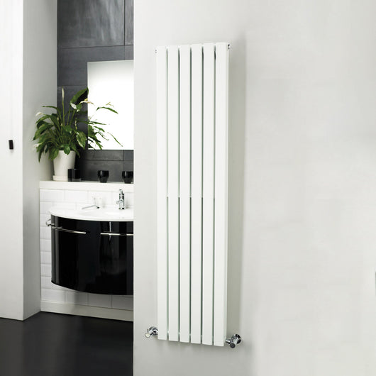  Nuie Sloane Single Panel Designer Radiator 1500 x 354 - Satin White