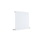 Nuie Sloane Horizontal Single Panel Radiator 600 x 586 - Satin White