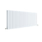 Nuie Sloane Horizontal Double Panel Radiator 600 x 1572 - Satin White