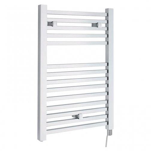  Electric Only Square Heated Towel Rail 690mm H x 500mm W - Chrome