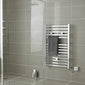Electric Only Square Heated Towel Rail 690mm H x 500mm W - Chrome