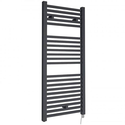  Electric Only Square Heated Towel Rail 1100mm H x 500mm W - Anthracite