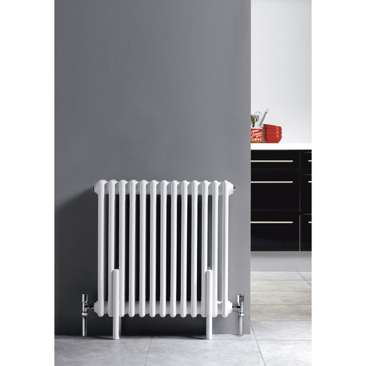  Nuie Colosseum Triple Column Traditional Radiator - High Gloss White - HX304