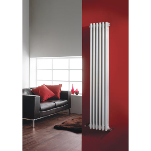  Nuie Colosseum Triple Column Traditional Radiator - High Gloss White - HX308